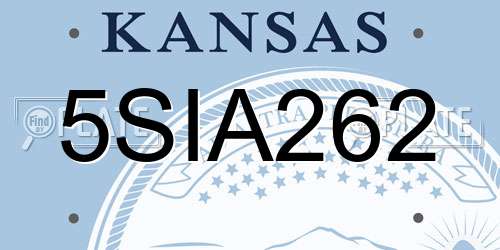 5SIA262 Kansas License Plate