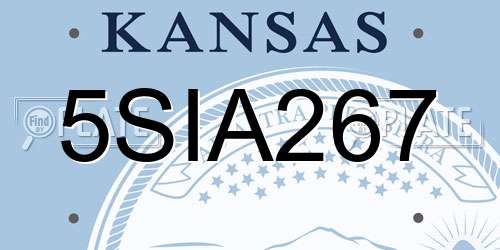 5SIA267 Kansas License Plate