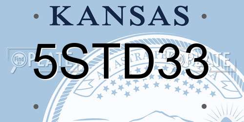 5STD33 Kansas License Plate