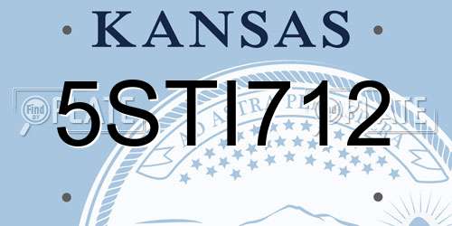 5STI712 Kansas License Plate