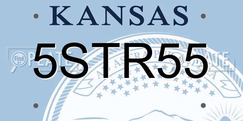5STR55 Kansas License Plate