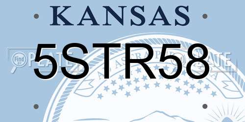 5STR58 Kansas License Plate