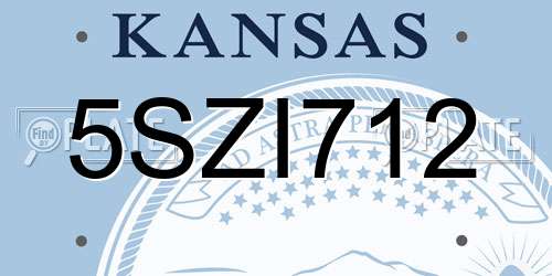5SZI712 Kansas License Plate