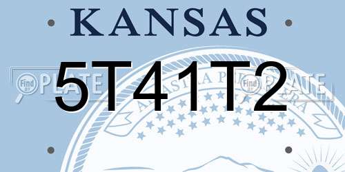 5T41T2 Kansas License Plate