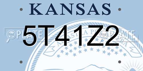 5T41Z2 Kansas License Plate