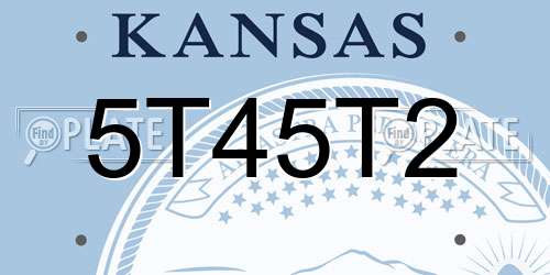 5T45T2 Kansas License Plate