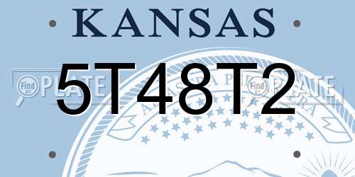 5T48T2 Kansas License Plate