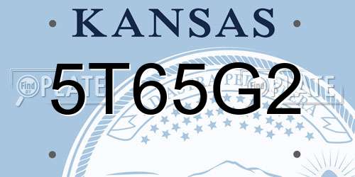 5T65G2 Kansas License Plate