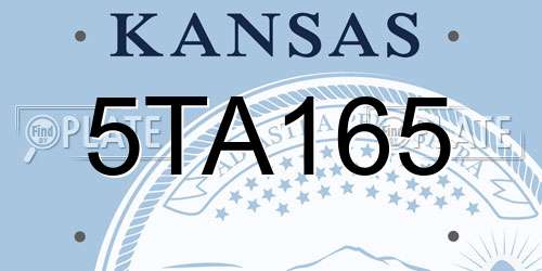5TA165 Kansas License Plate