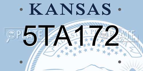 5TA172 Kansas License Plate
