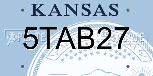 5TAB27 Kansas License Plate
