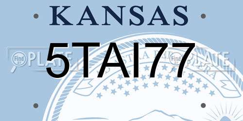 5TAI77 Kansas License Plate