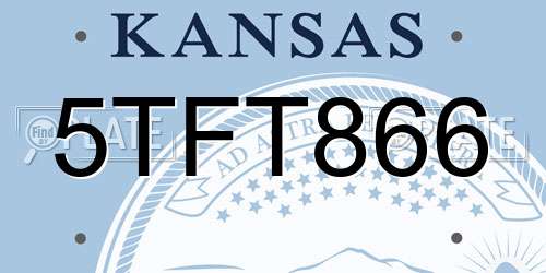 5TFT866 Kansas License Plate