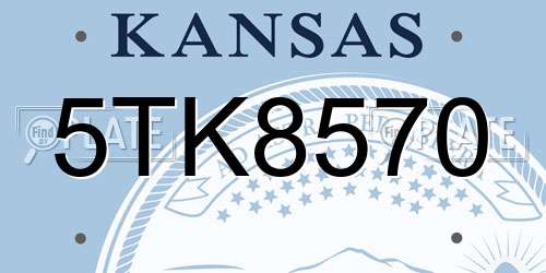 5TK8570 Kansas License Plate