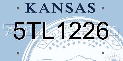 5TL1226 Kansas License Plate