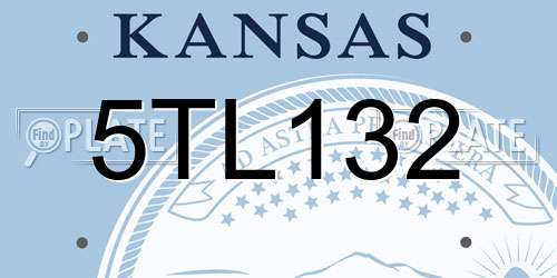 5TL132 Kansas License Plate