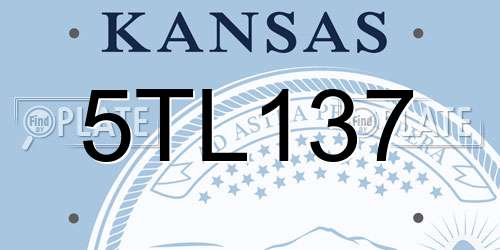 5TL137 Kansas License Plate