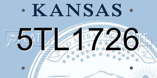 5TL1726 Kansas License Plate