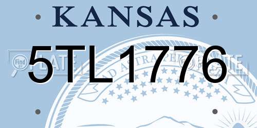 5TL1776 Kansas License Plate
