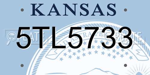 5TL5733 Kansas License Plate