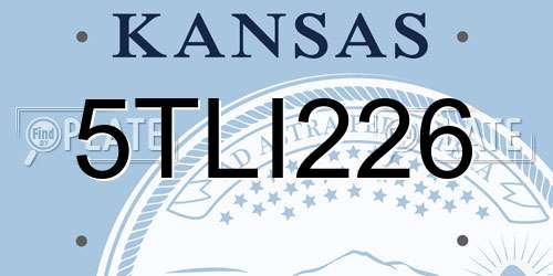 5TLI226 Kansas License Plate