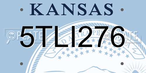 5TLI276 Kansas License Plate