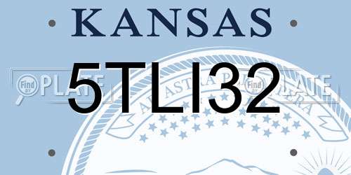 5TLI32 Kansas License Plate