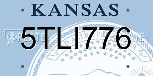 5TLI776 Kansas License Plate