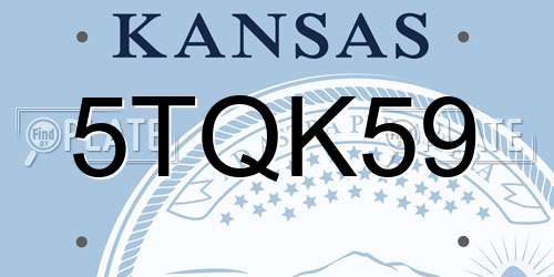 5TQK59 Kansas License Plate
