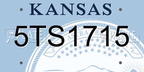 5TS1715 Kansas License Plate