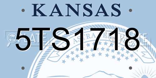 5TS1718 Kansas License Plate