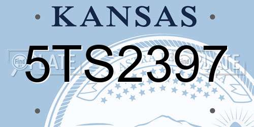 5TS2397 Kansas License Plate