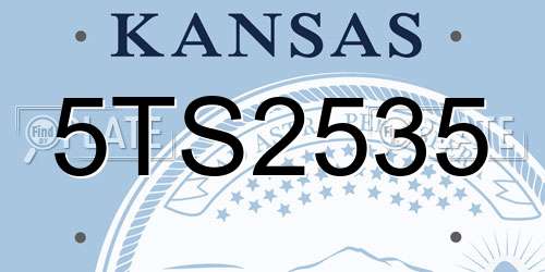 5TS2535 Kansas License Plate