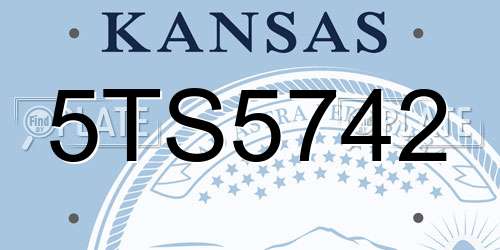 5TS5742 Kansas License Plate