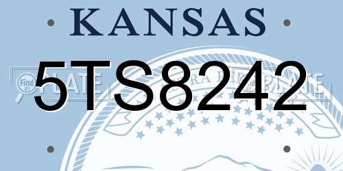 5TS8242 Kansas License Plate