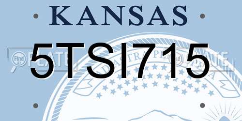 5TSI715 Kansas License Plate