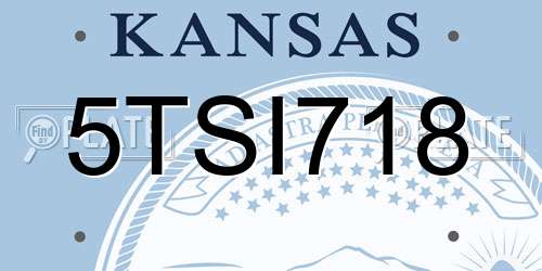 5TSI718 Kansas License Plate