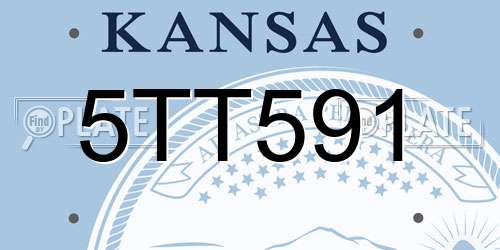 5TT591 Kansas License Plate