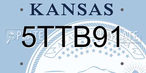 5TTB91 Kansas License Plate