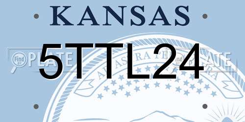 5TTL24 Kansas License Plate