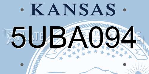 5UBA094 Kansas License Plate