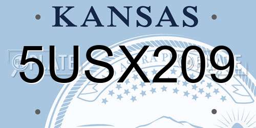 5USX209 Kansas License Plate