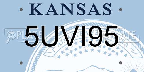 5UVI95 Kansas License Plate
