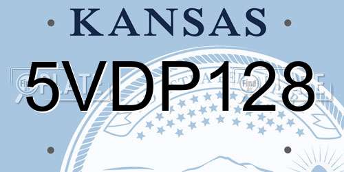5VDP128 Kansas License Plate