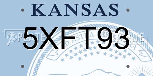 5XFT93 Kansas License Plate