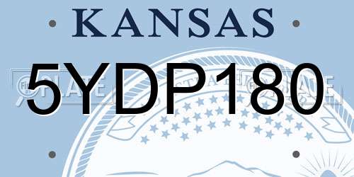 5YDP180 Kansas License Plate