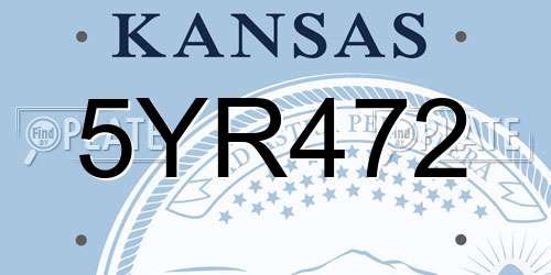 5YR472 Kansas License Plate