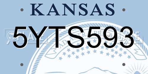 5YTS593 Kansas License Plate