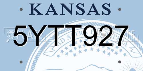 5YTT927 Kansas License Plate