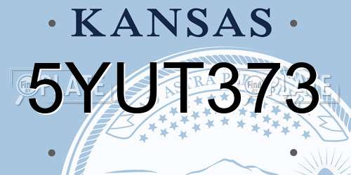 5YUT373 Kansas License Plate